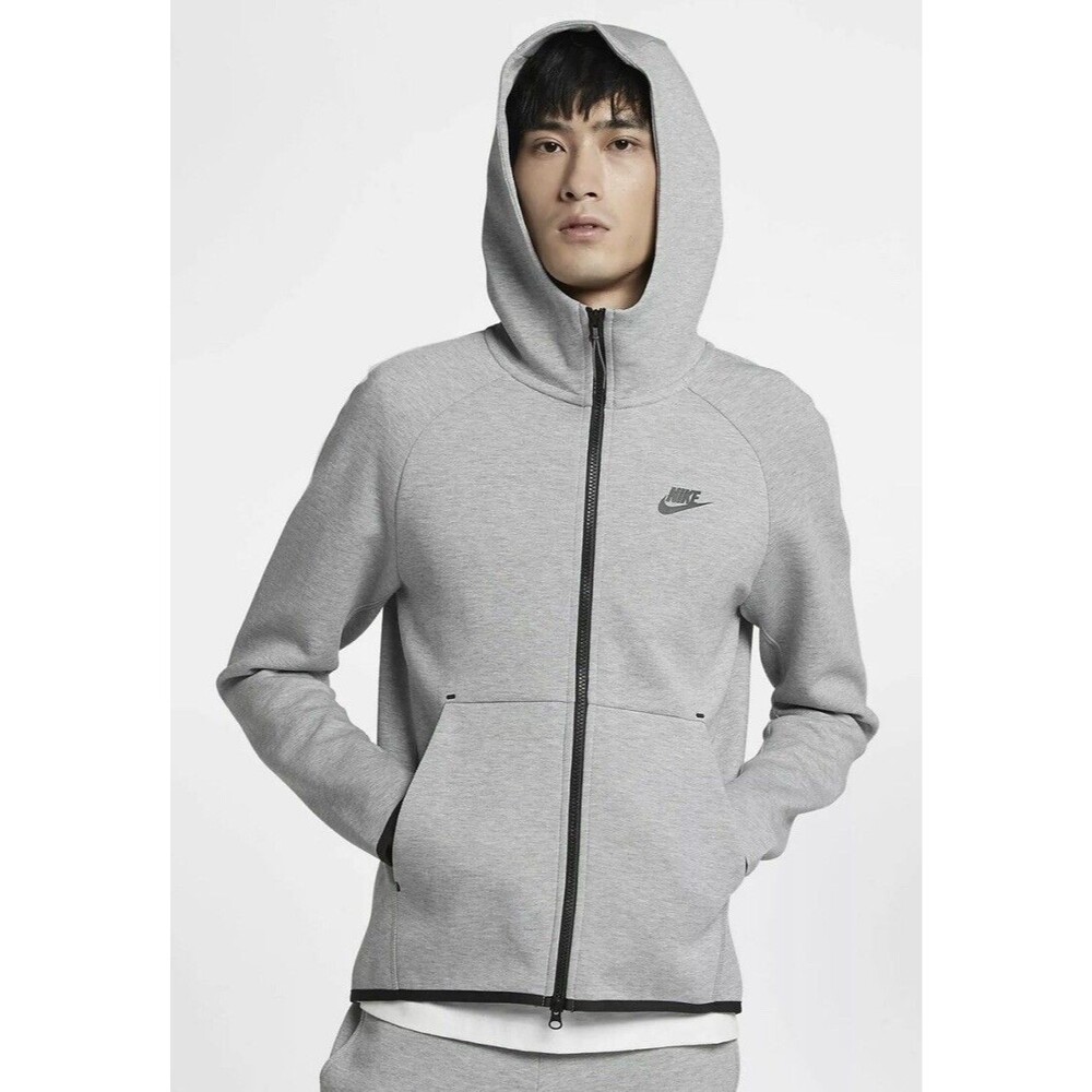 Nike Tech Gray Fleece Zip Up Hoodie Sz XXL